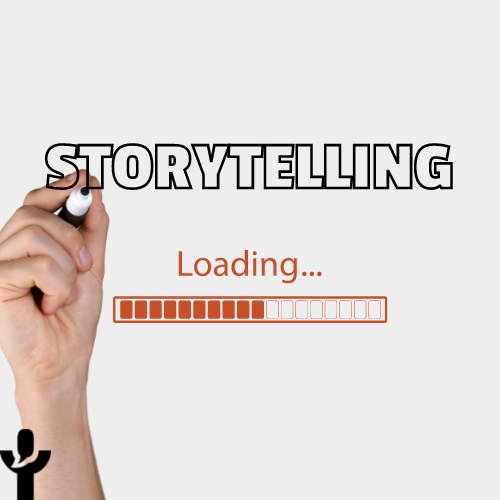 Billede med Storytelling, med loading bar nedenunder